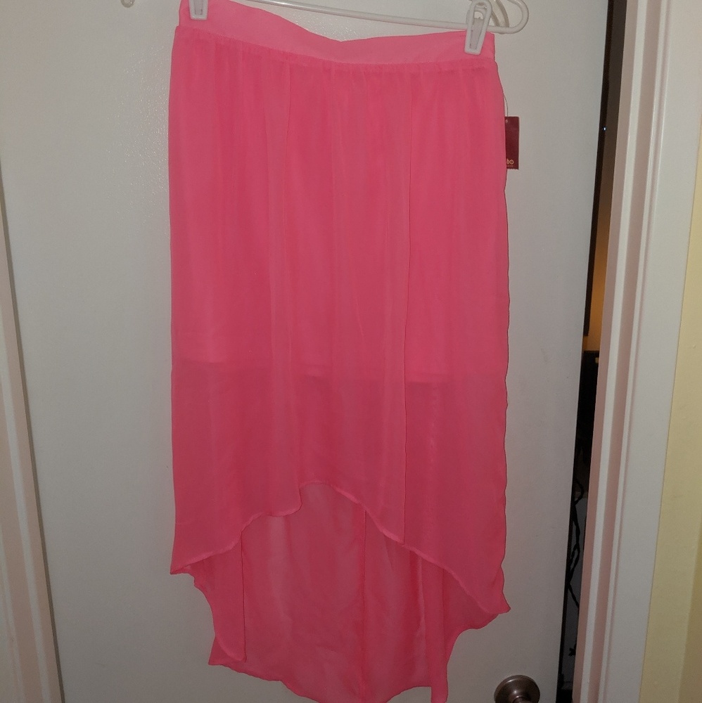 Hot pink skirt
